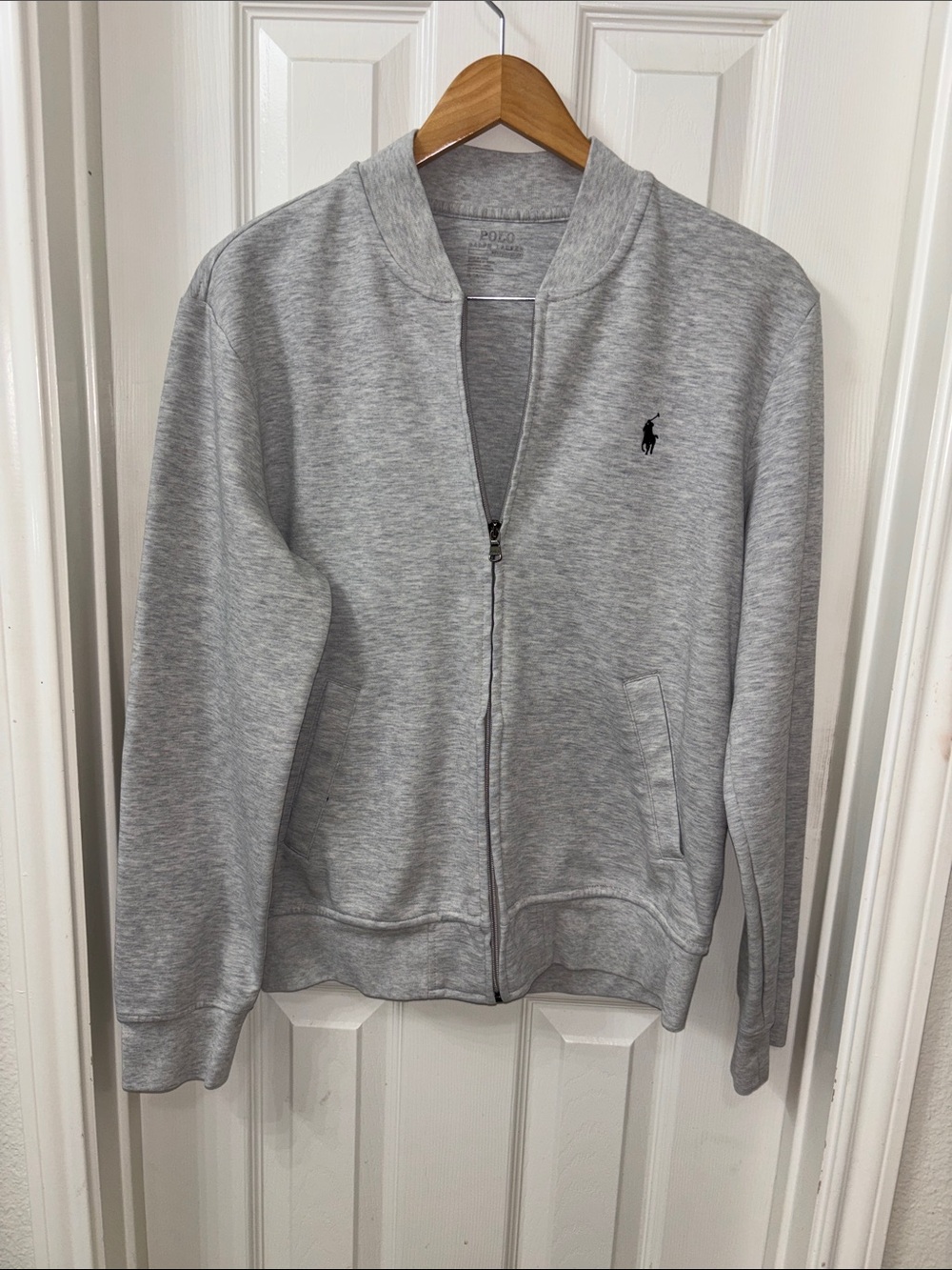 Polo by Ralph Lauren Light Heather Gray Zip-Up Jacket - Picture 2 of 6